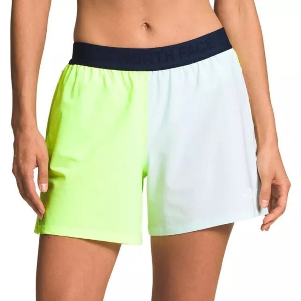 The North Face Women's Wander Shorts Sz M Led yellow / Skylight Blue